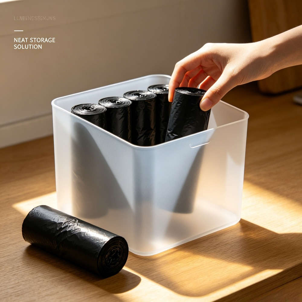 Trash Bag5 Rolls100 Pieces Black