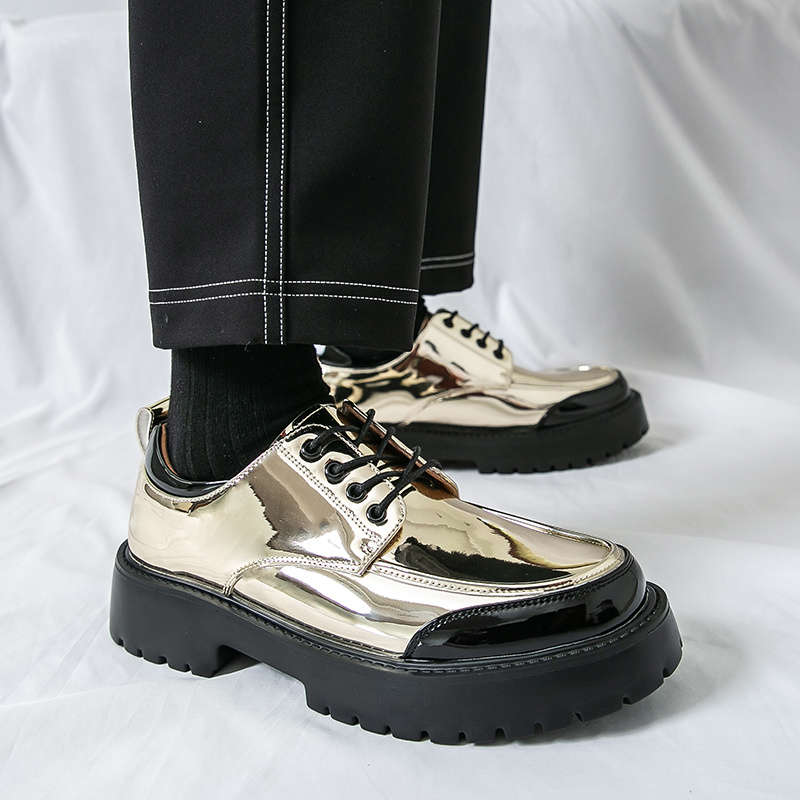 Mens Leather Shoes Color Silvery Sizeuk 10