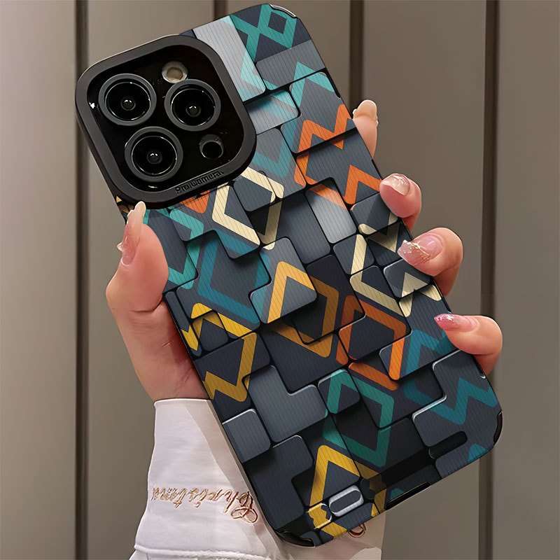 1Pc Mixed Color  For iPhone 12 Pro Max Irregular Pattern Phone Case