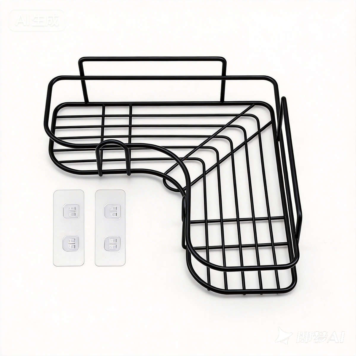 Bathroom Storage Rack Color White Model  2 Auxiliary Hooks