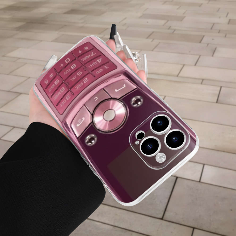 1Pc Transparent For iPhone 11 Pro Max Retro Mobile Phone Phone Case