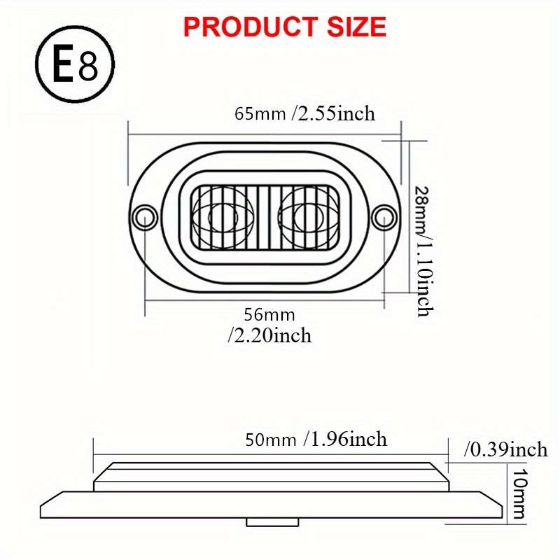 Car Lights Color Red Quantity 2Pcs