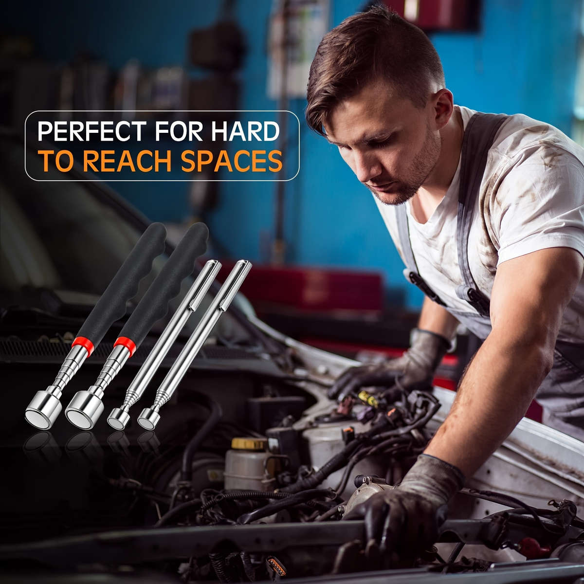 Heavy-Duty 3-in-1 Telescopic Magnetic Gripping Tool