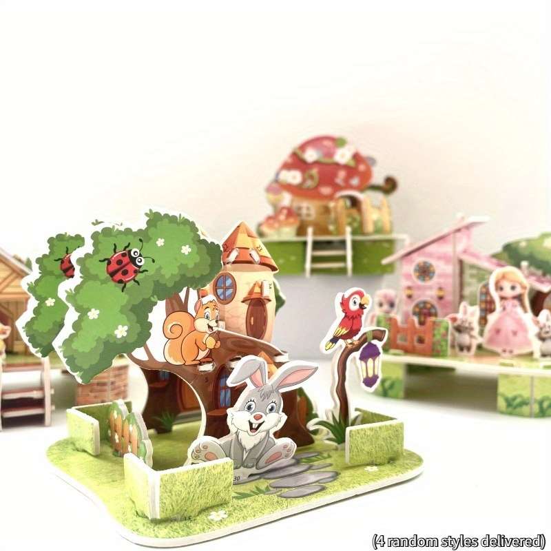 Building Toy Architectural Model Toy Set Model Random Quantity 4 Pcs
