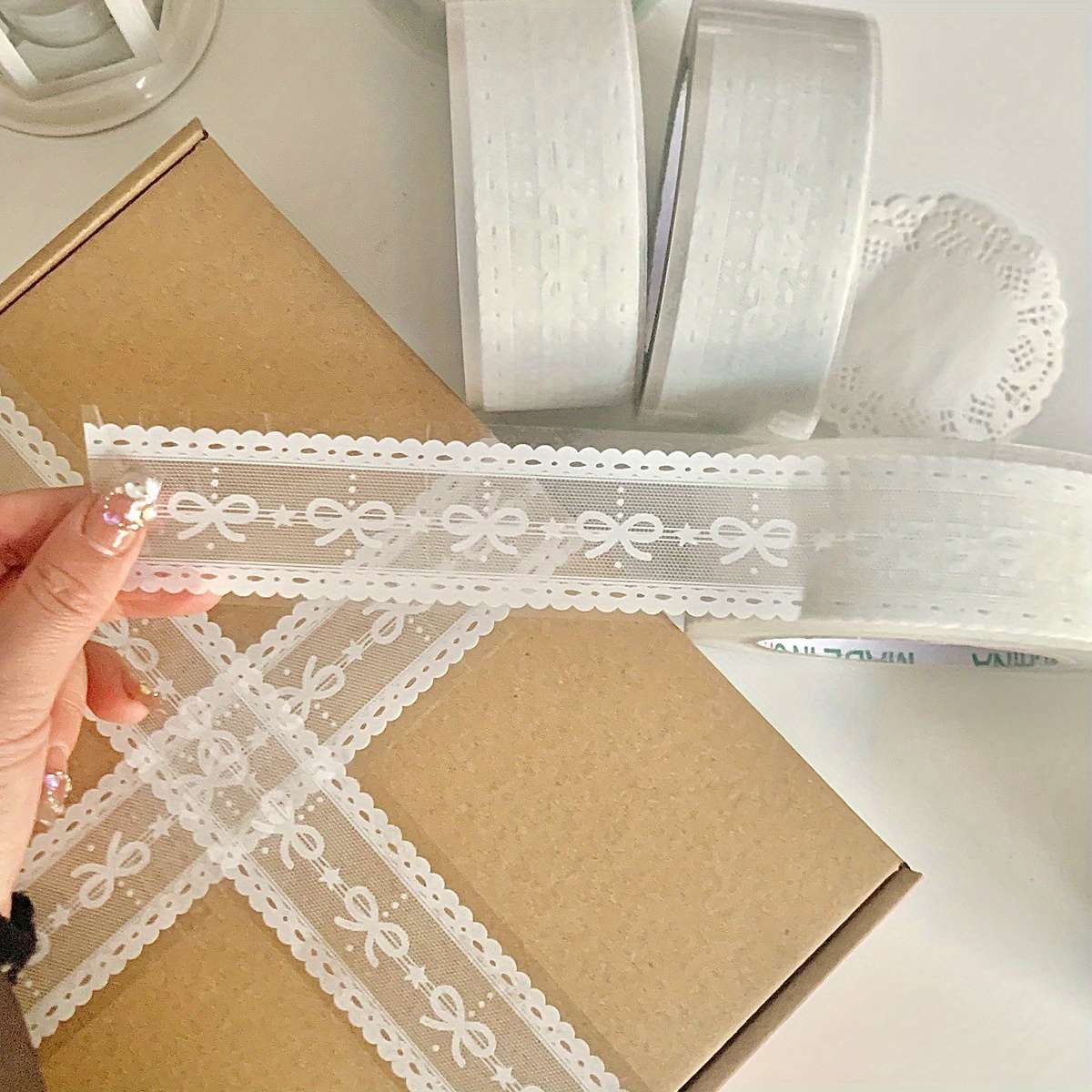 Adhesive Tape Color White Lace Quantity1 Roll