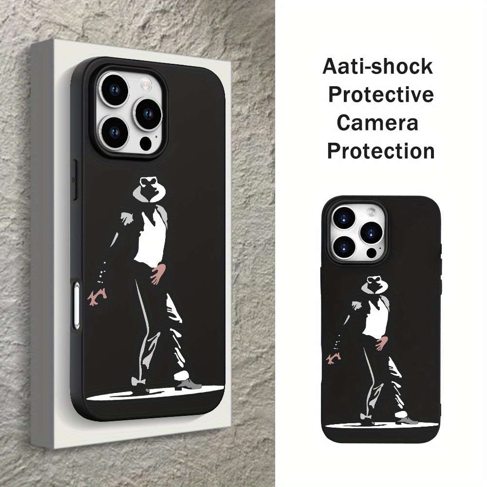 1Pc Black For iPhone 11 Pro Max Jackson Print Phone Case