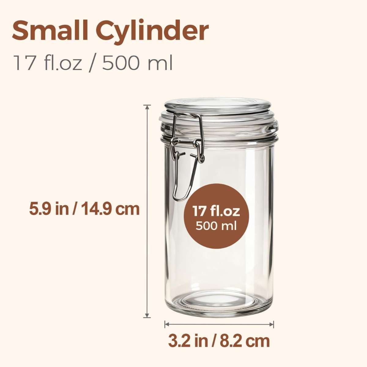 Sealed Jar Quantity 2Pcs Capacity500Ml17Floz