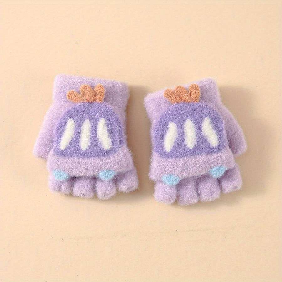 Winter Gloves Color Grey Size 6 To 24 Months