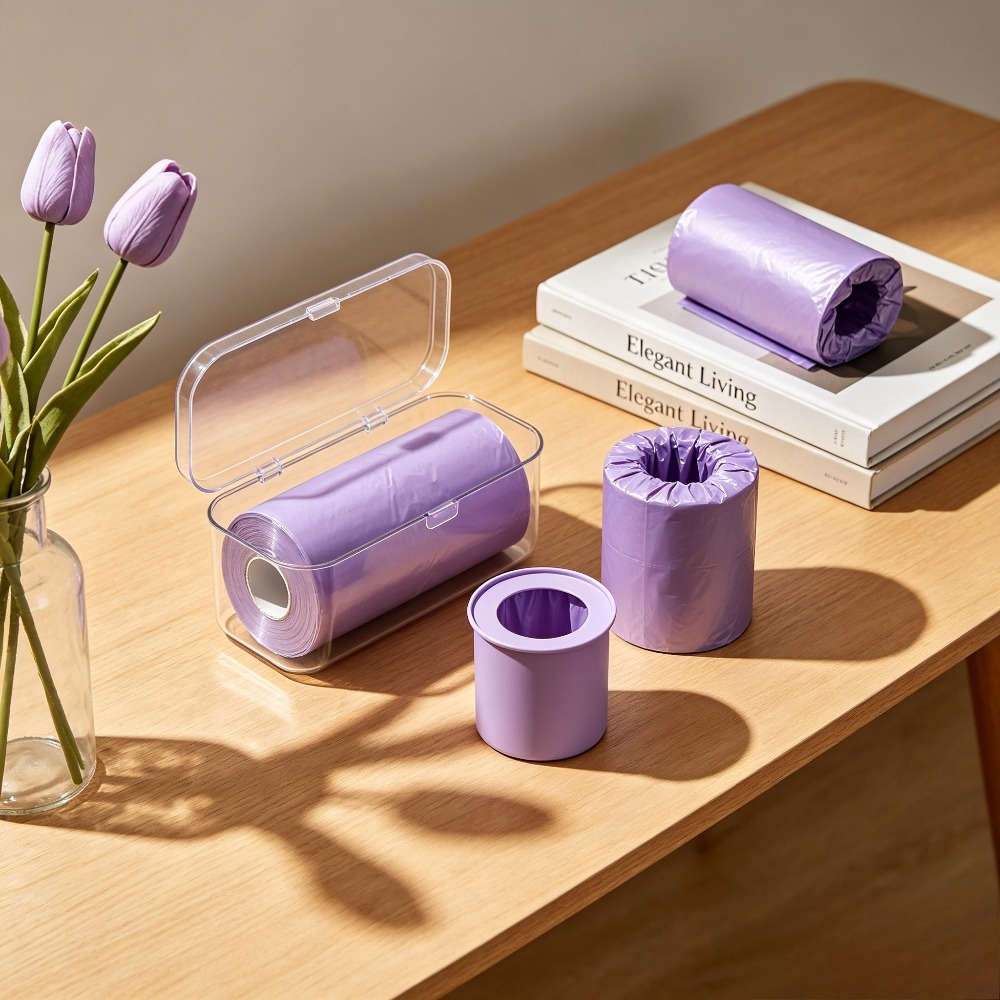 Trash Bag5 Rollspurple 100 Pcs
