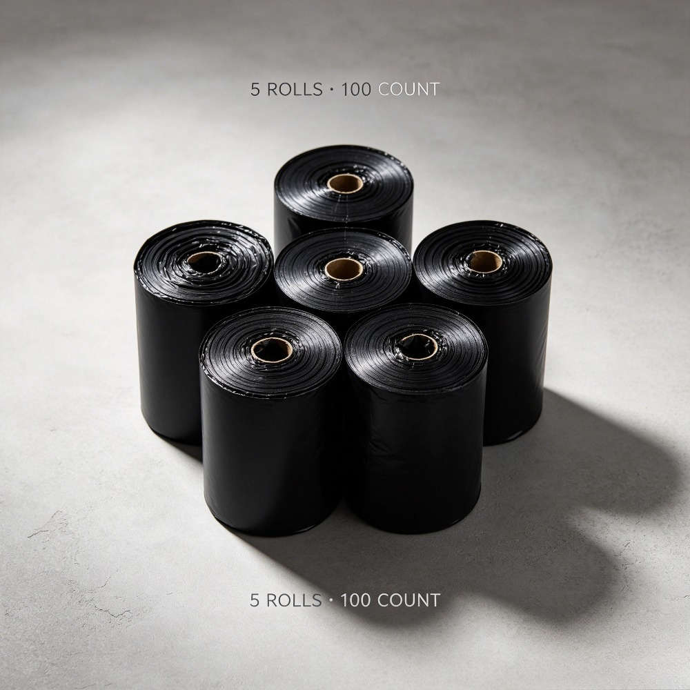 Trash Bag5 Rolls100 Pieces Black