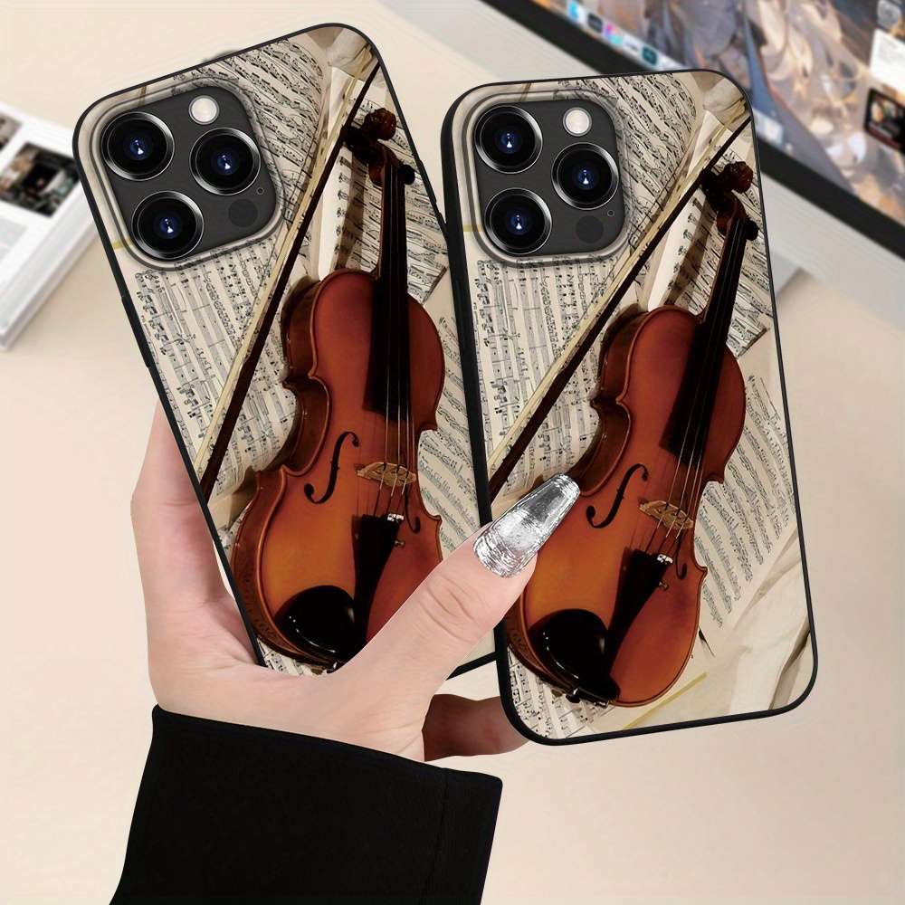1Pc Black For iPhone 7 Plus 8 Plus Instrument Guitar Phone Case