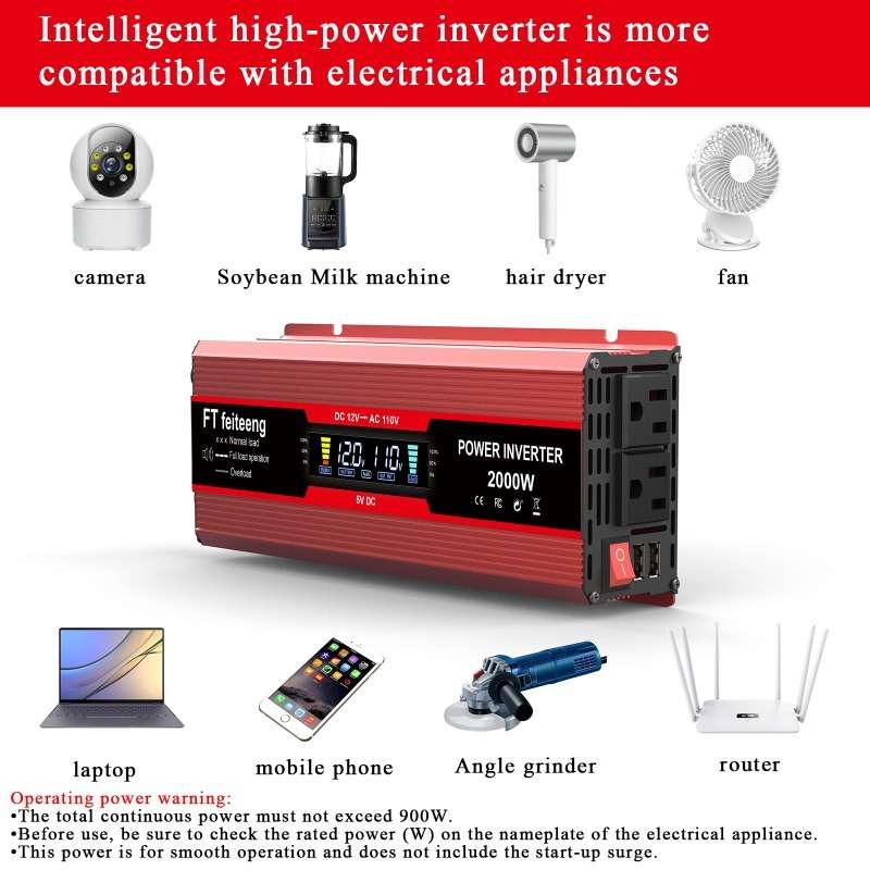 Inverter Model 12V110V 2000W