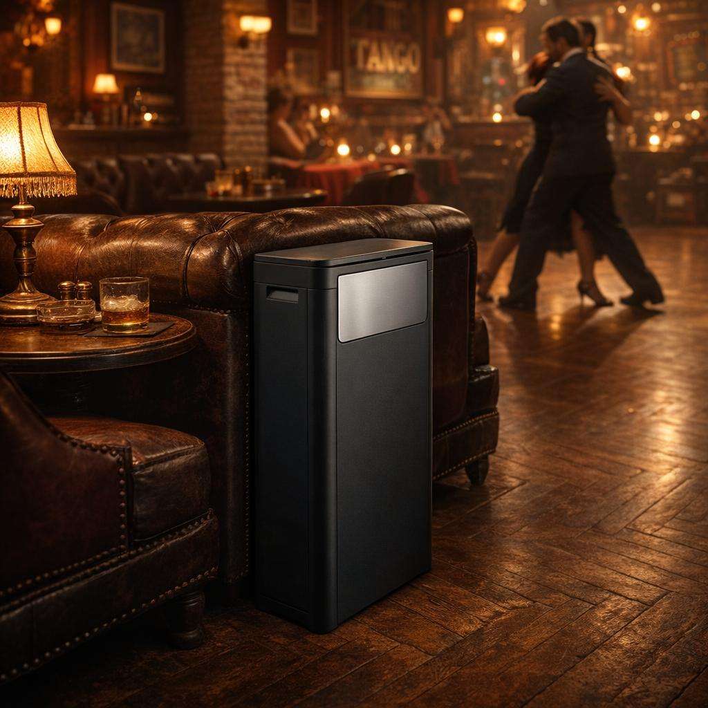 Garbage Can Color Black 25L Double Opening