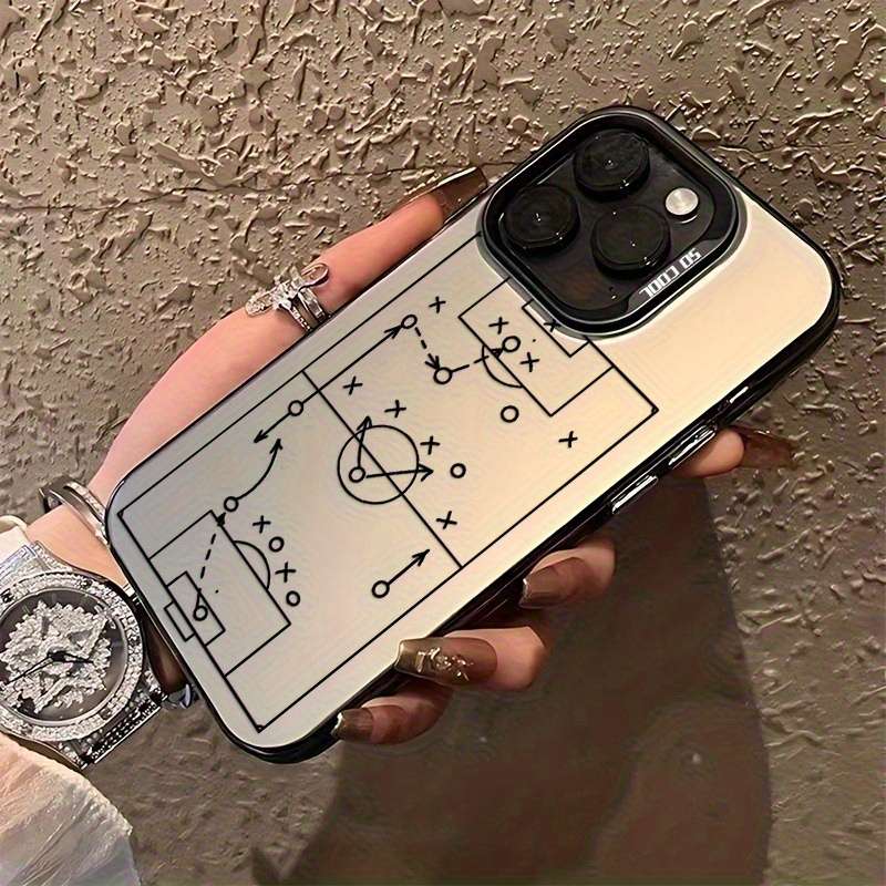 1Pc Black For iPhone 13 Soccer Tactical Phone Case