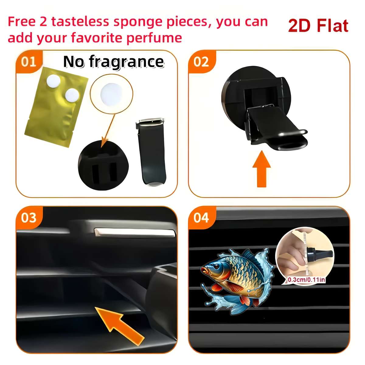 Car Interior Decor Style Small Fish