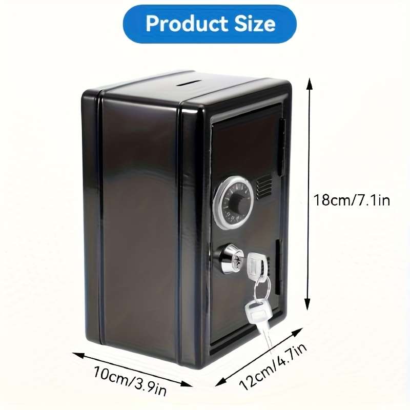 Safe Model 1 Piece  Black  With Lock   Small Size