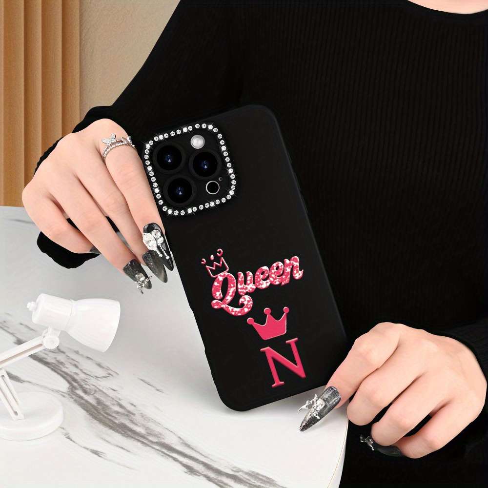 1Pc Black For iPhone 12 Pro Max Creative Letter N Phone Case