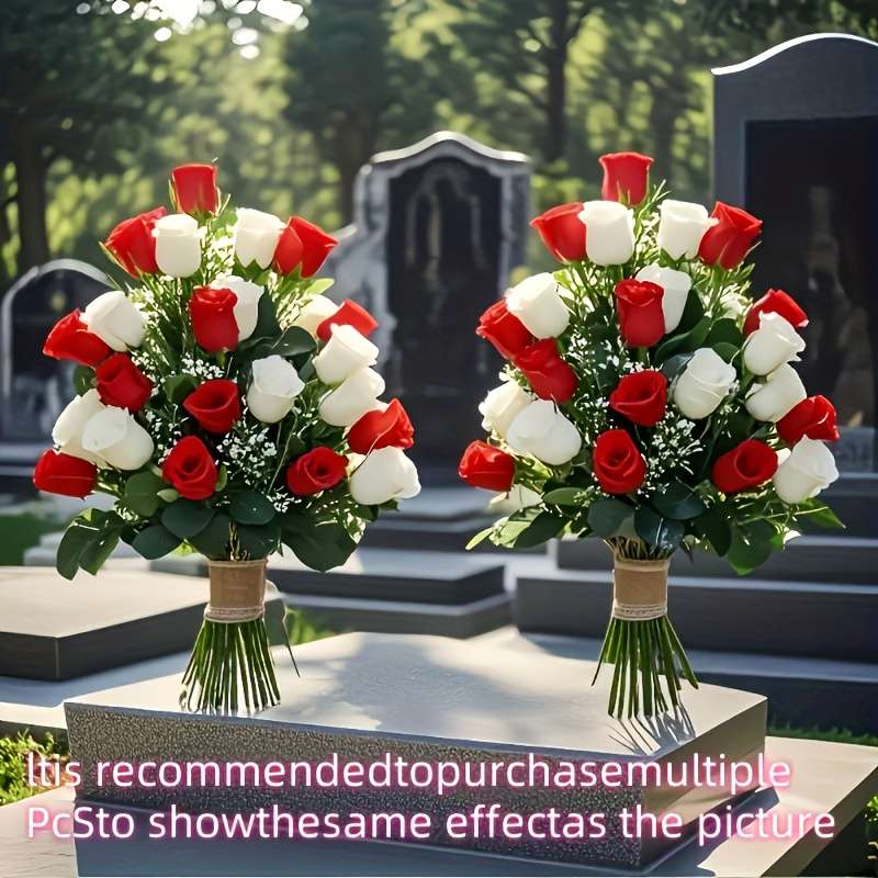 Simulated Flower Quantity 1 Red And 1 White
