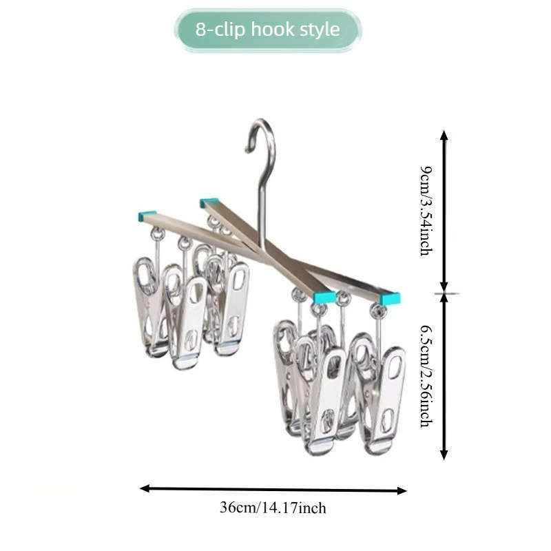 Clothes Rack Stainless Steel Multifunctional Hanger With 4Prong Cross Pant Hanger