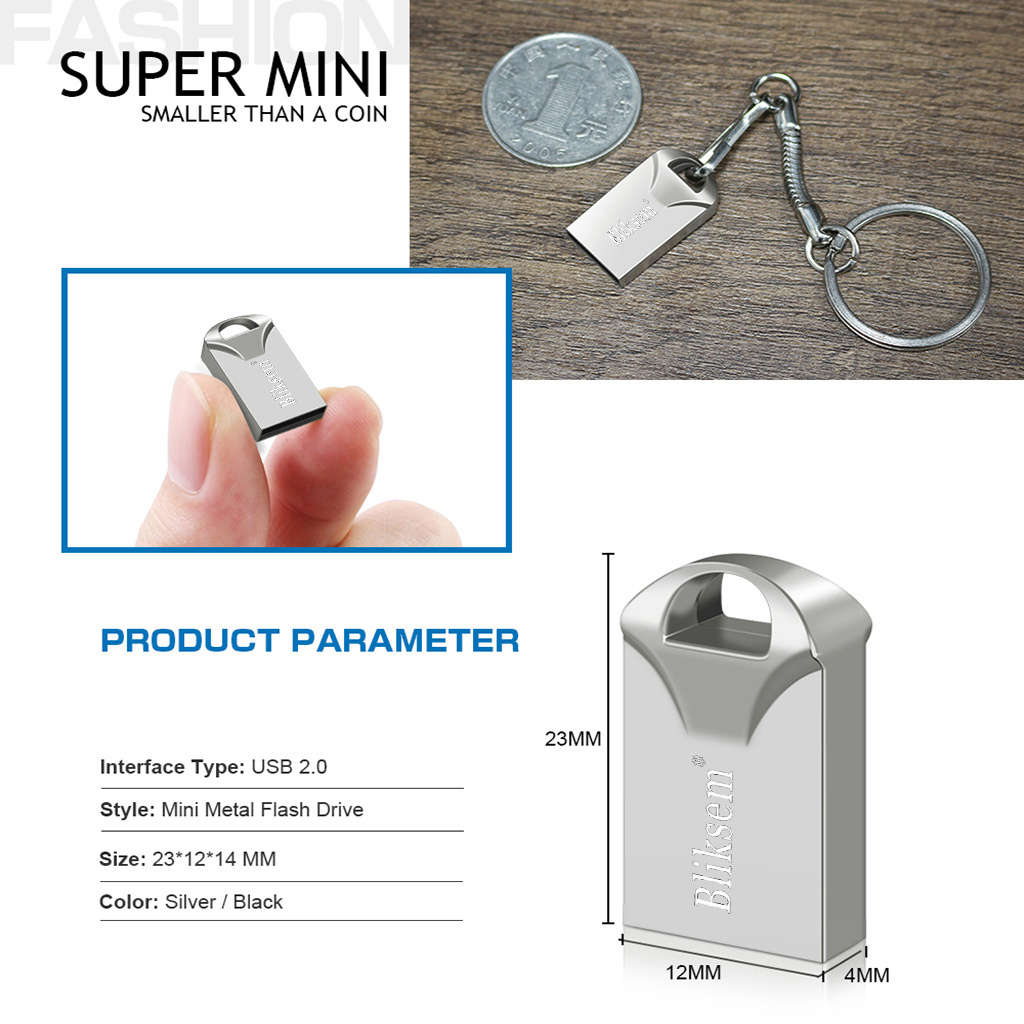 Usb Flash Drive Color Black Storage 2Gb