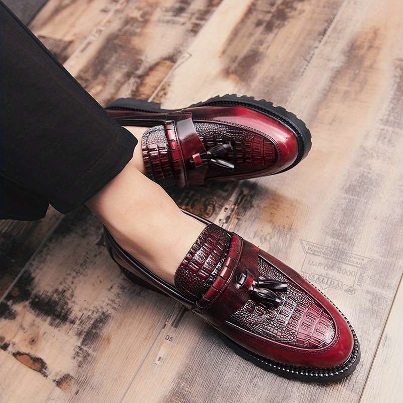 Mens Leather Shoes Color Red Sizeuk 7