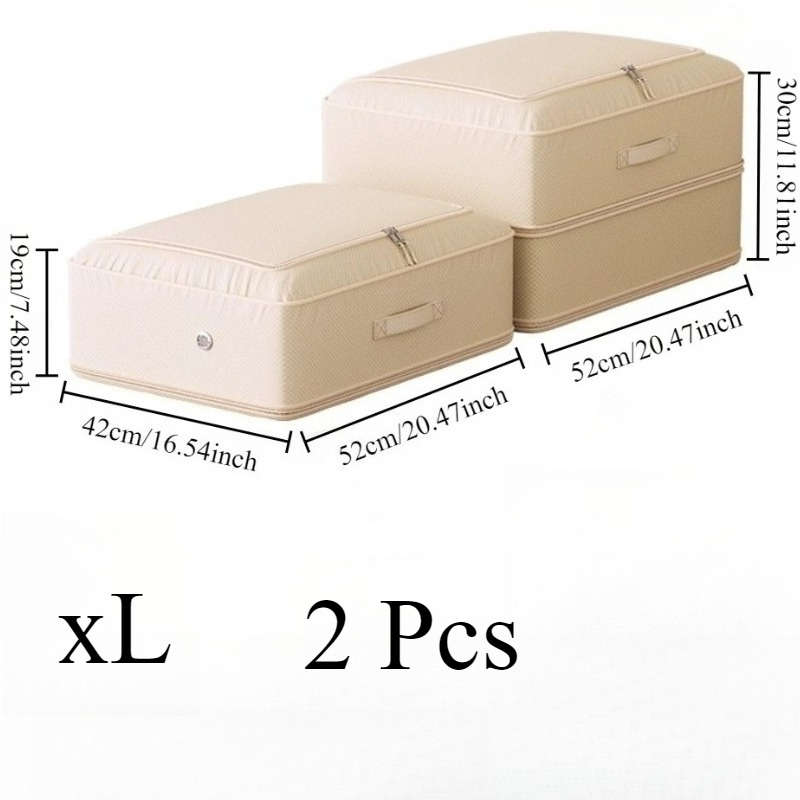 2Pcs Compressible Organizer Totes Garment 2 Pcs Size Diamond Lattice