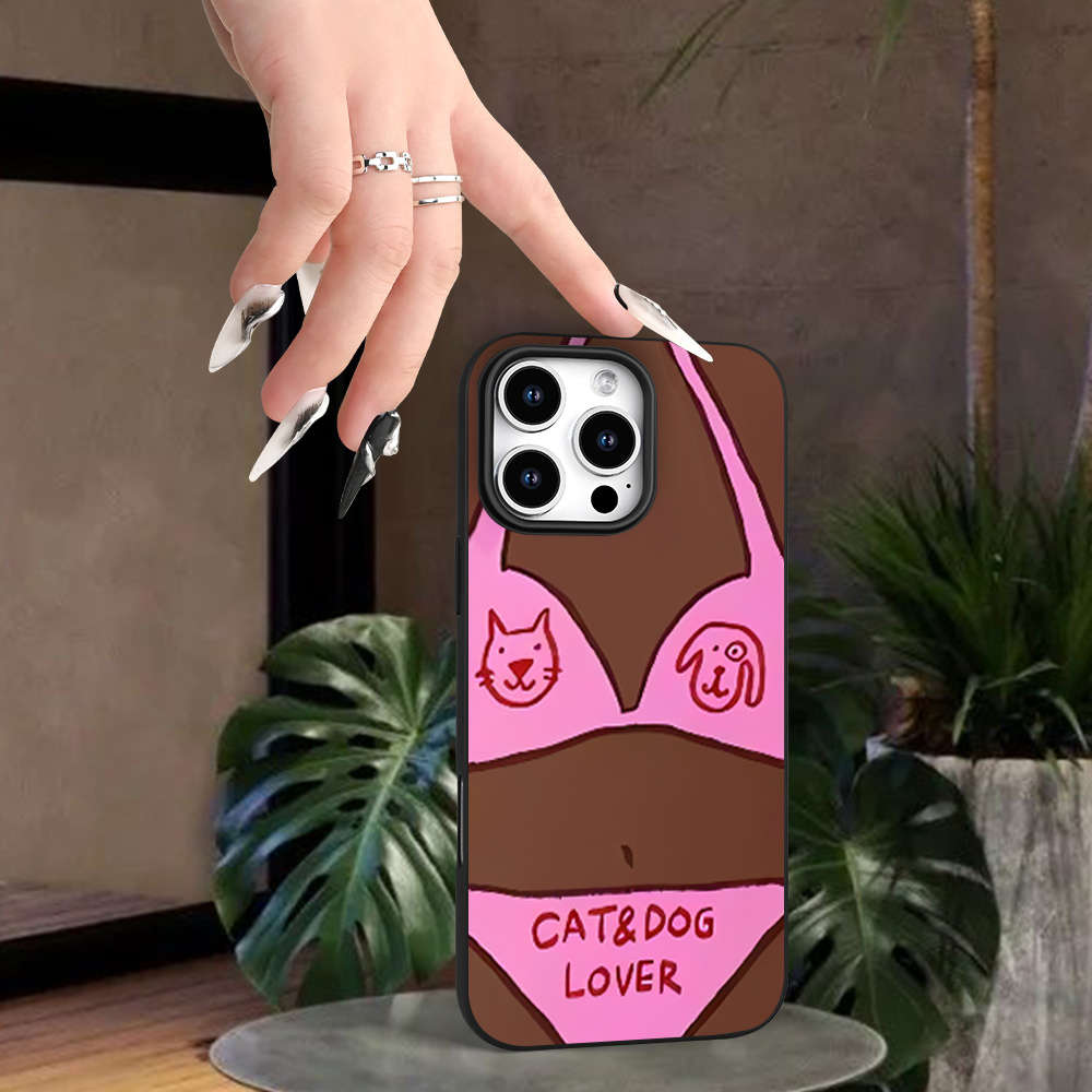 1Pc Black For iPhone SE Beach Bikini Pattern Phone Case