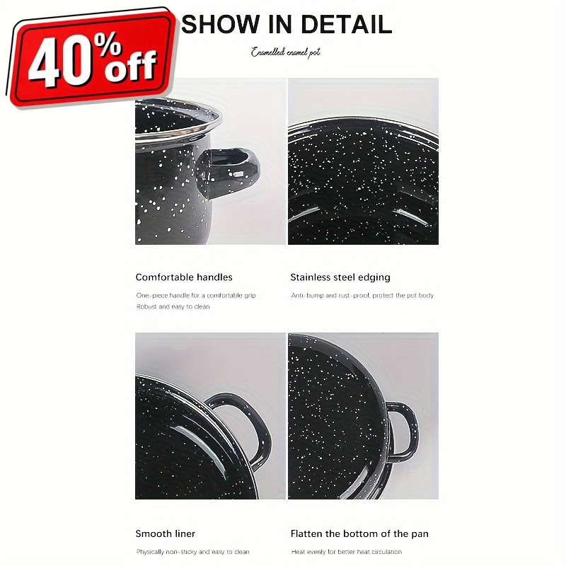10-Piece Thickened Enamel Cookware Set