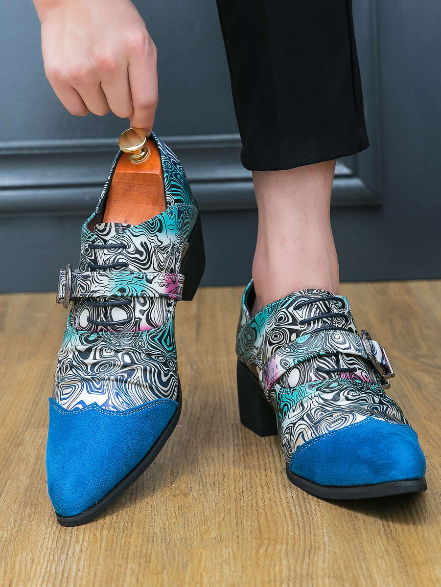 Mens Leather Shoes Color Blue Sizeuk 8