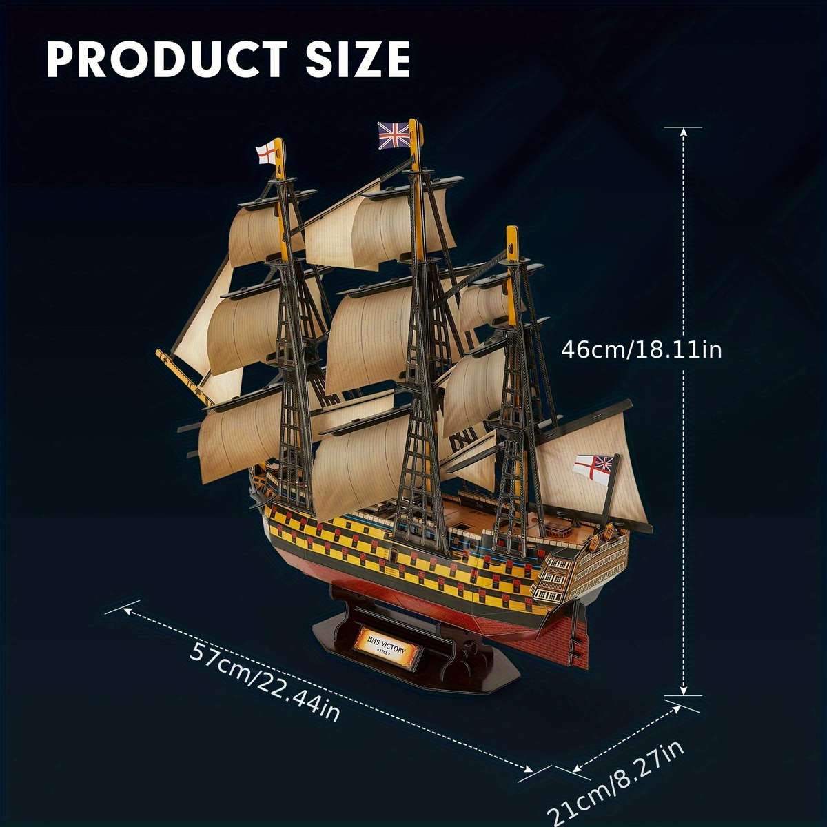 3D Jigsaw Puzzle Model Ship Items Hms Victory