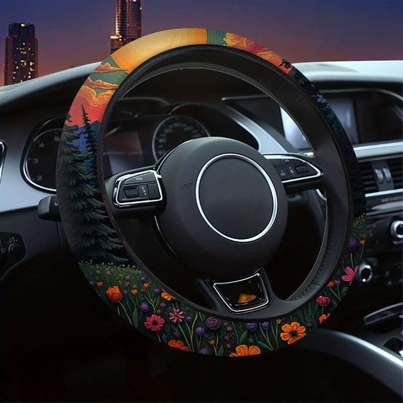 Car Steering Wheel Cover 38X38 Style Digital Printing