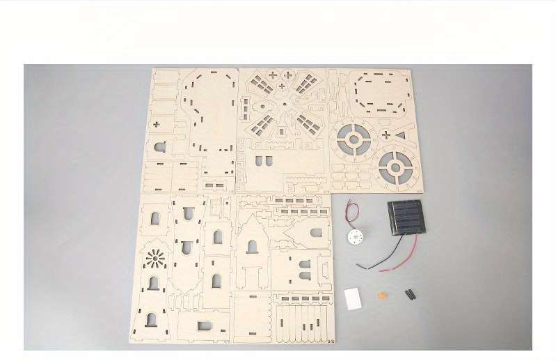 3D Building Model Puzzle Set Color Dutch Windmill
