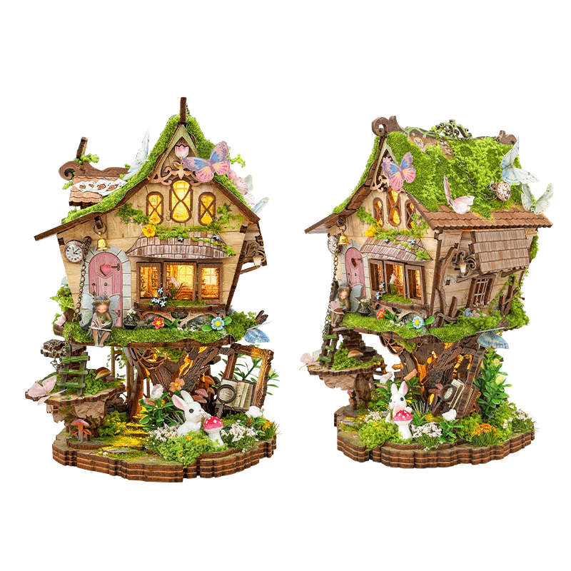 Diy 3D Book House Building Kit 3D Puzzle Set With Miniature Dollhouse