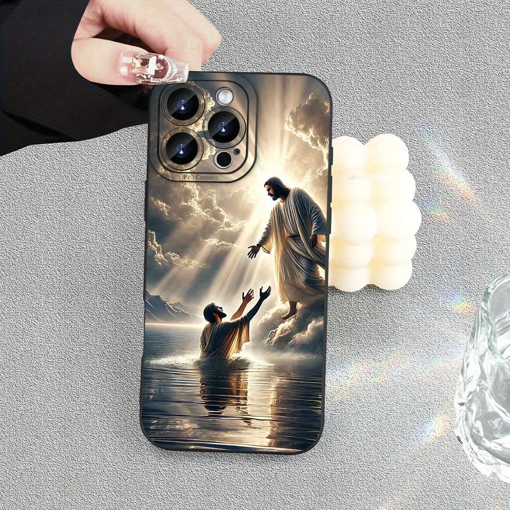 1Pc Black For iPhone 7 Plus 8 Plus Jesus Designed Phone Case