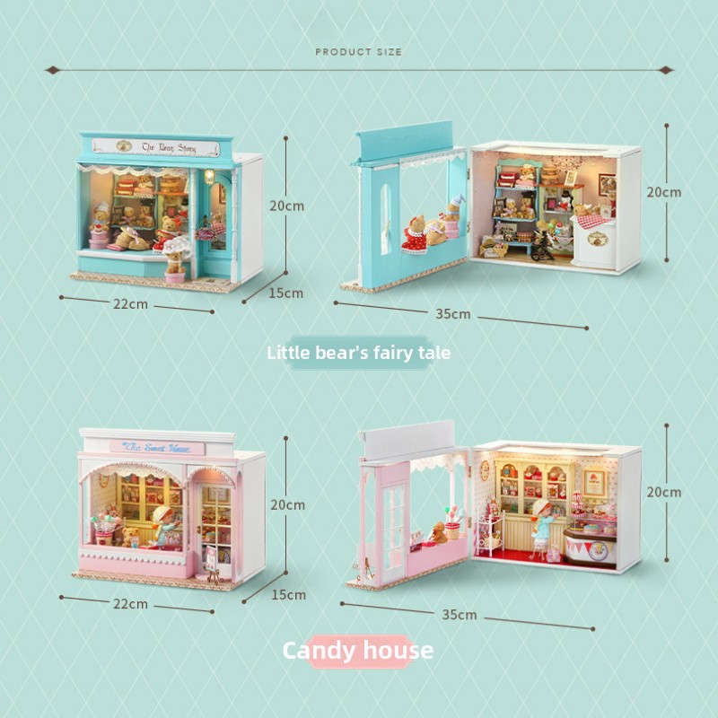3D Building Model Puzzle Set Color Style1