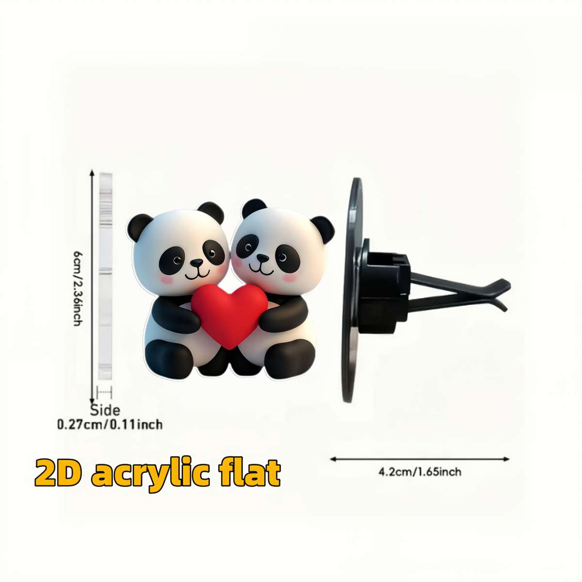 Car Interior Decor Style Couple Panda