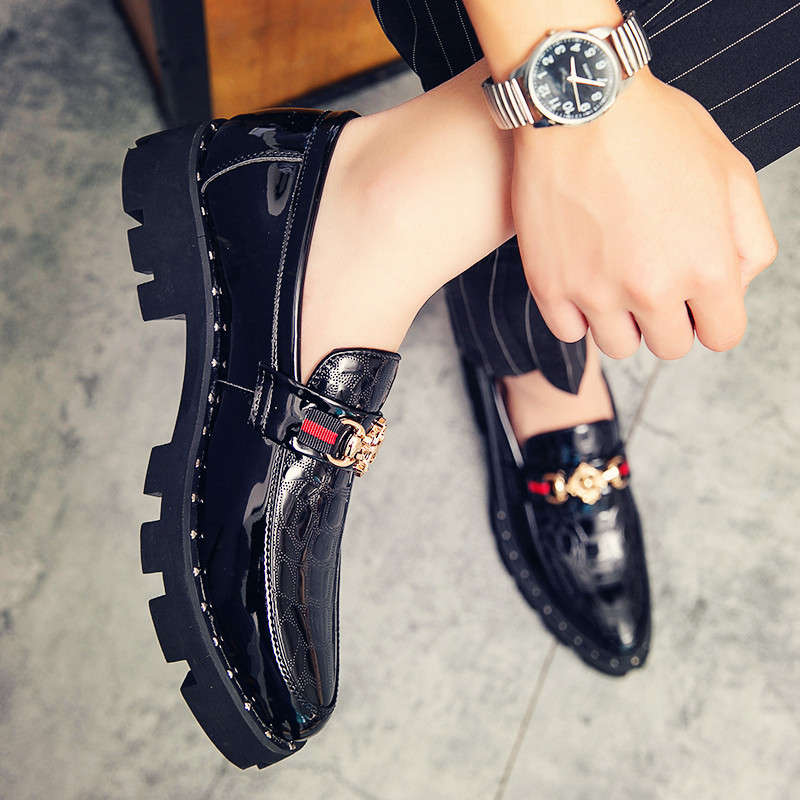 Mens Leather Shoes Color Black Sizeuk 7