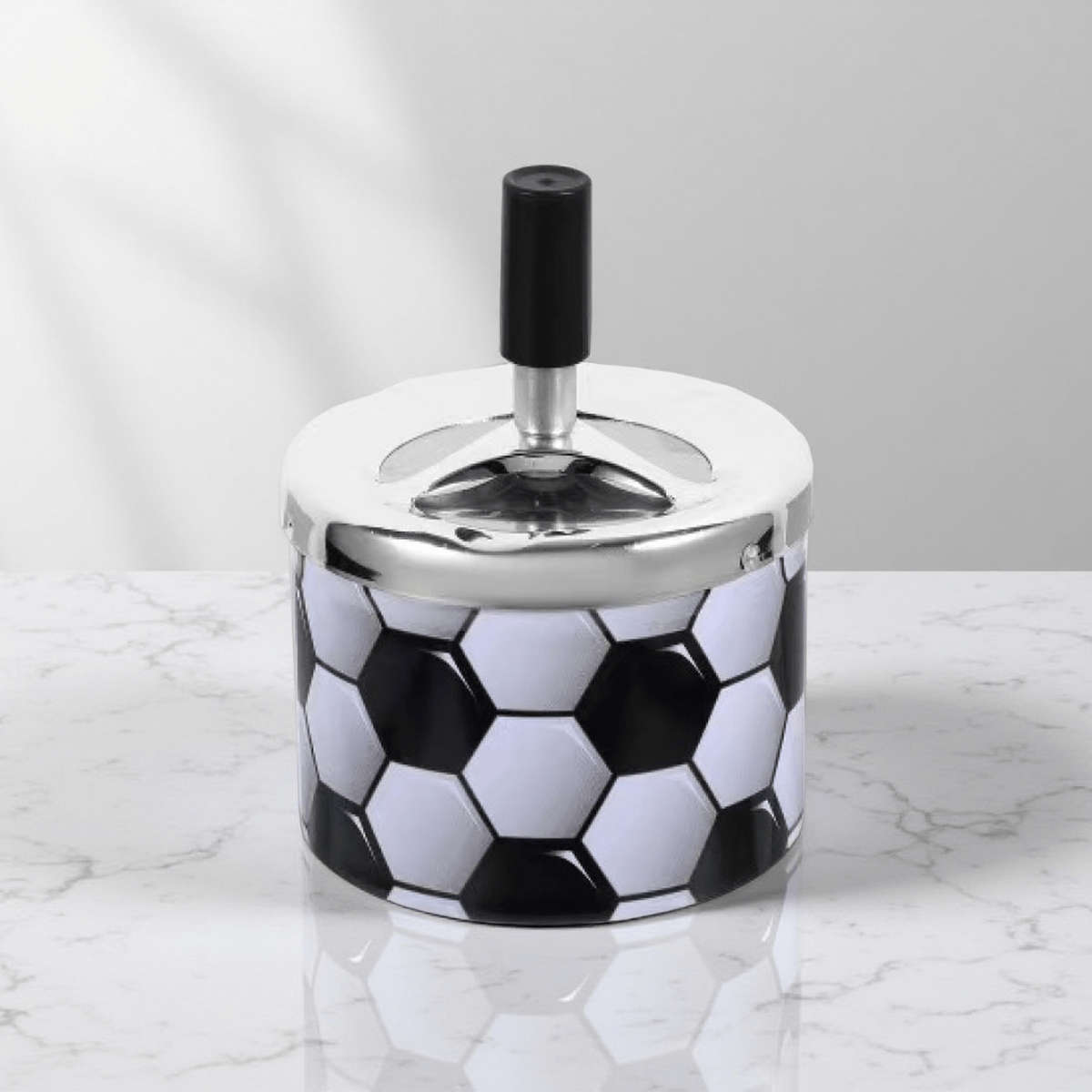 Heavy Duty Vintage Metal Ashtray With Windproof Rotating Lid Heavy Duty Beauty