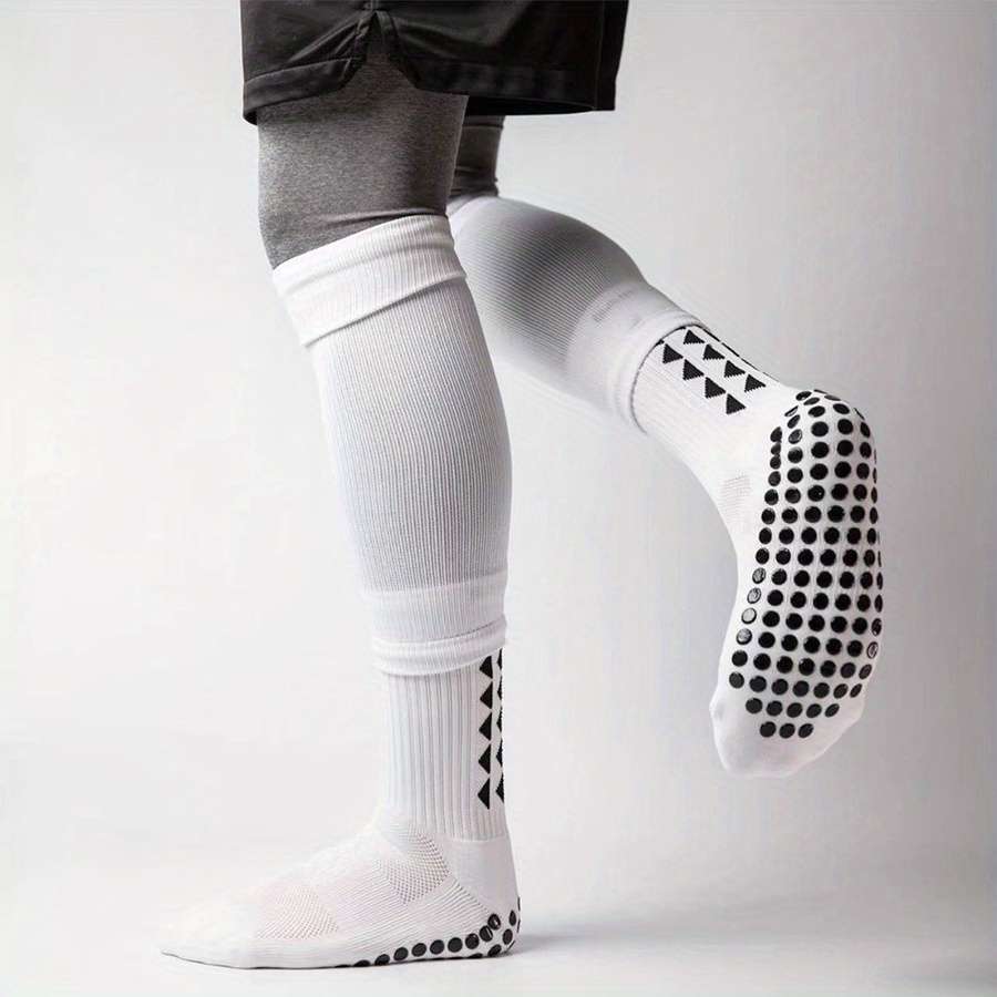 2 Pairs Of White One Size High Elastic Socks