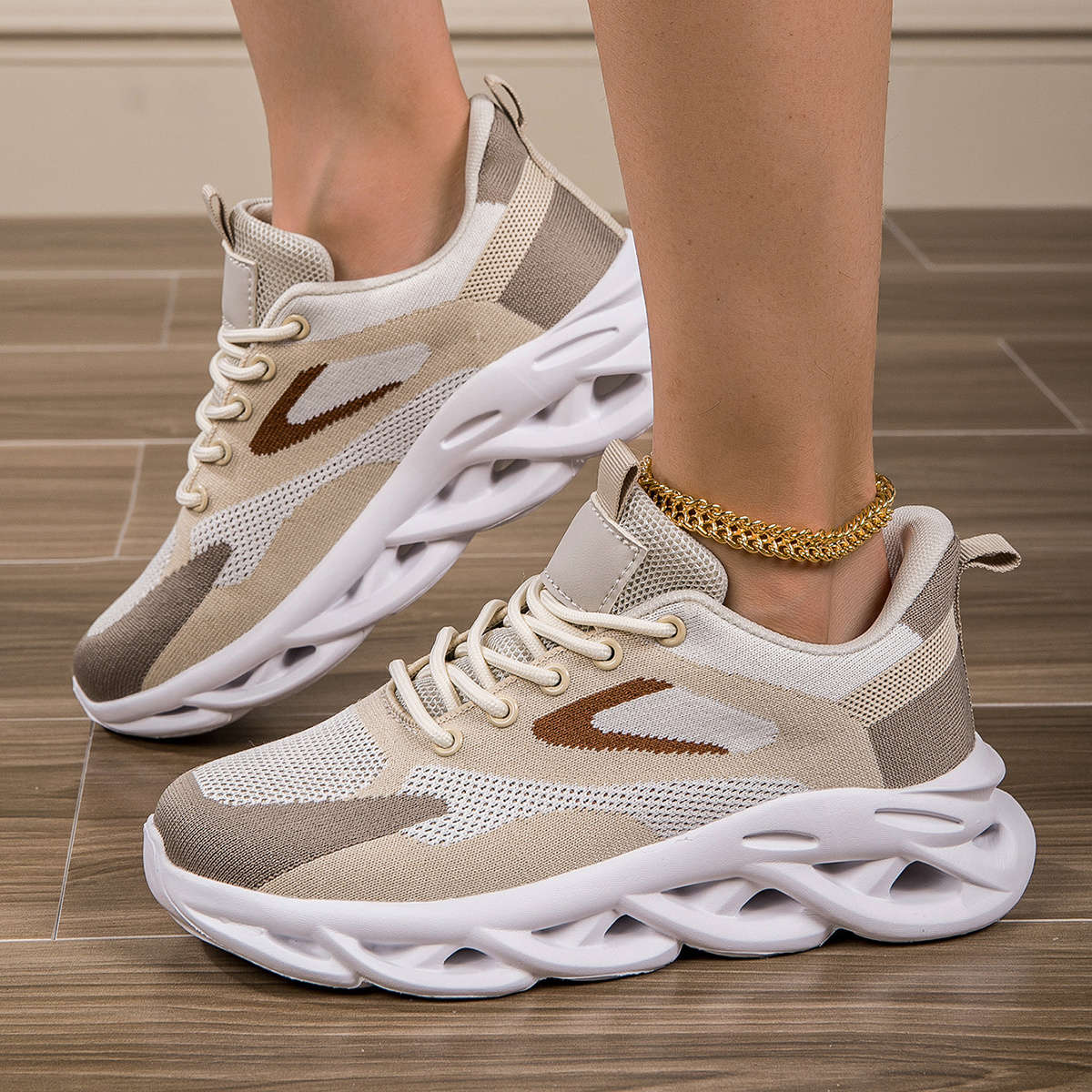 Women S Sneakers Color Khaki Sizeuk 5