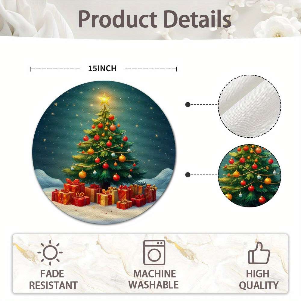 Christmas Tablecloth Items Yx 6Pcs