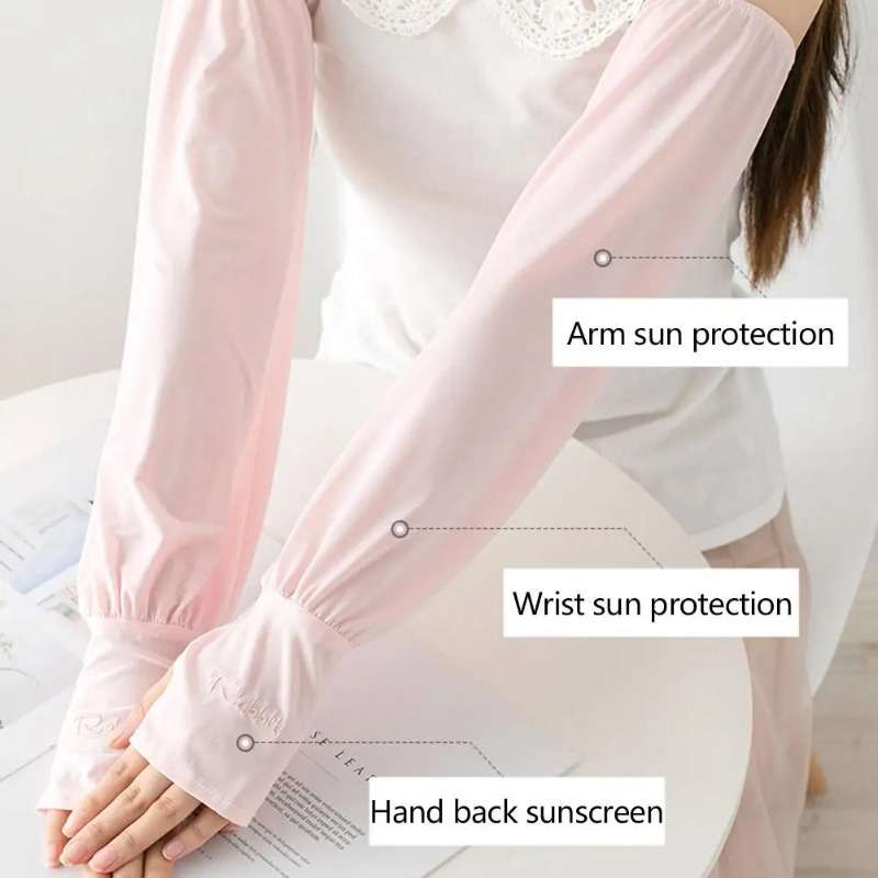 Sunscreen Sleeves Color 2Pcs Gray