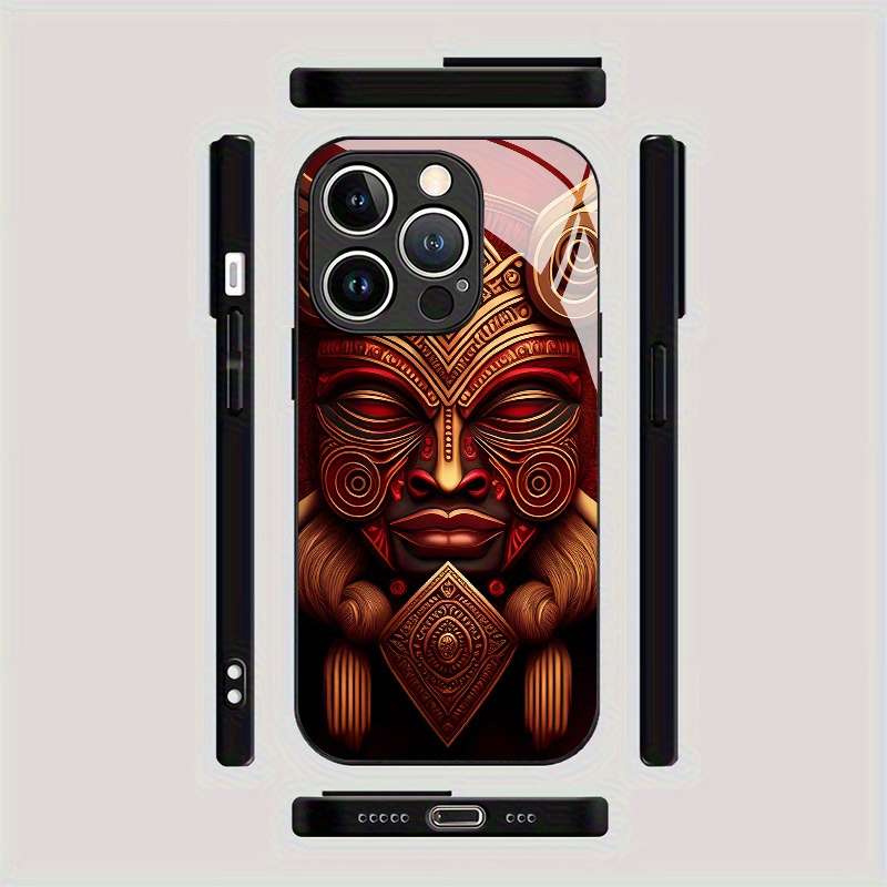 1Pc Mixed Color For iPhone 16 Plus African Totem Phone Case