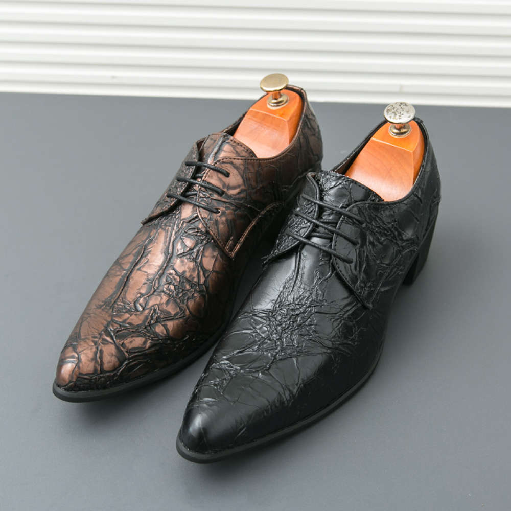 Mens Leather Shoes Color Black Sizeuk 8