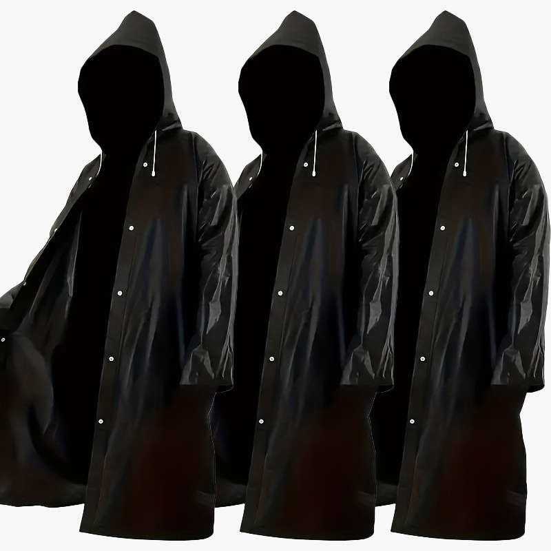Raincoat Black Quantity 3Pcs