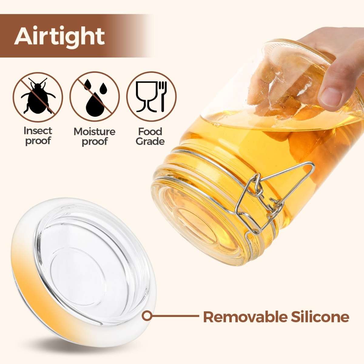 Sealed Jar Quantity 2Pcs Capacity750Ml25Fl.Oz