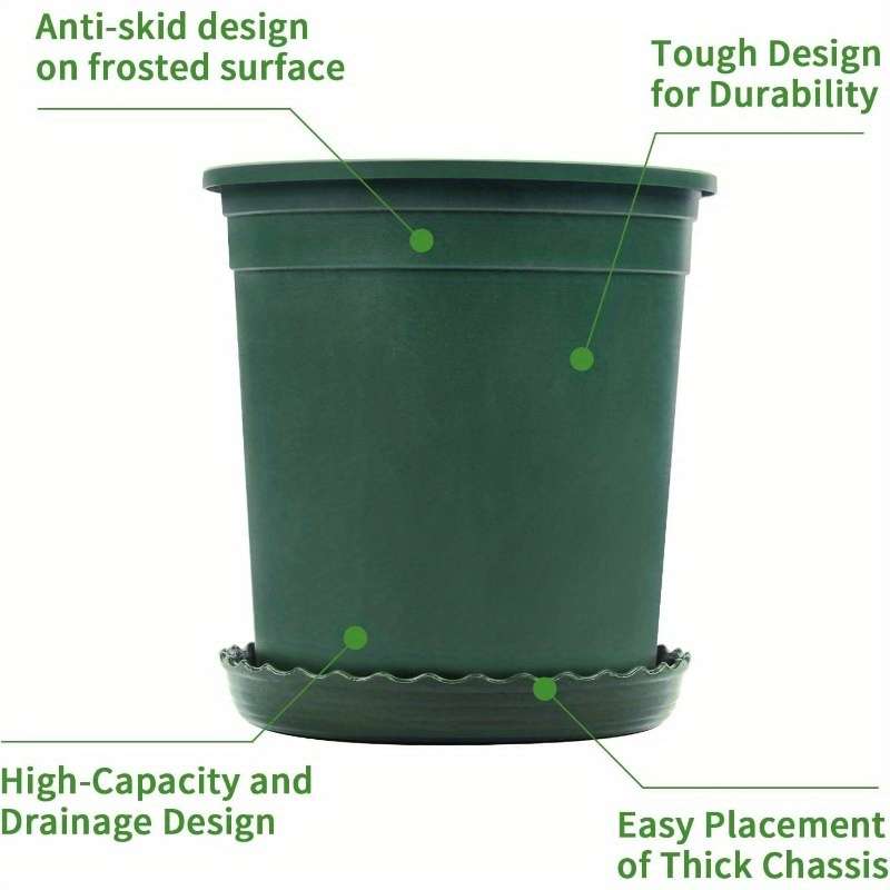 Flowerpot Color Green Quantity7Pcs Pots7Pcs Saucers