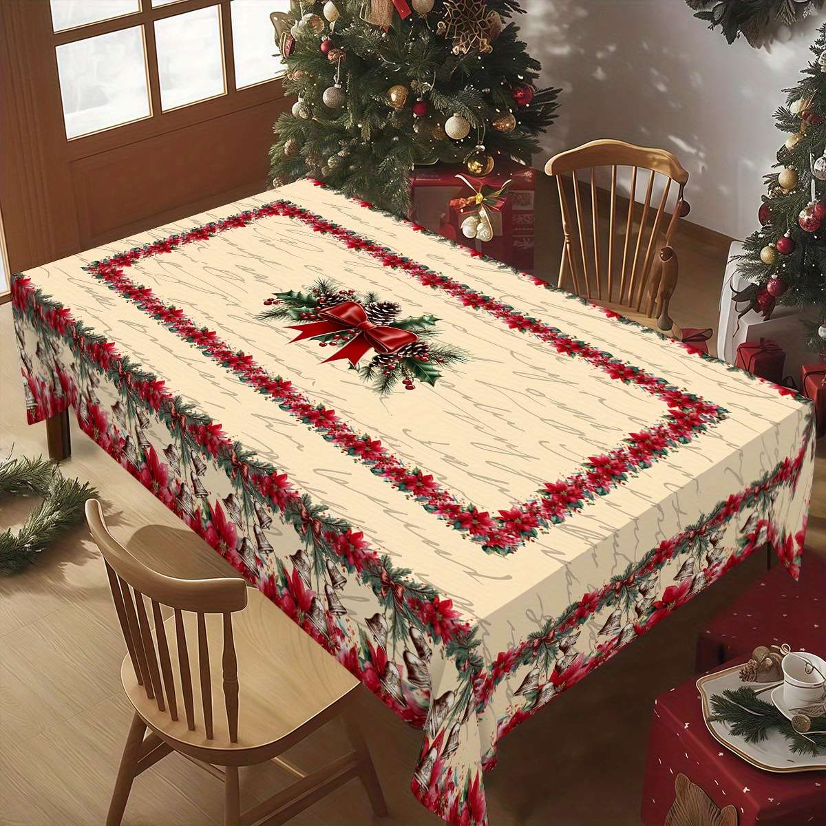 Christmas Tablecloth   Size 55.11Inx70.8In  140Cmx180Cm