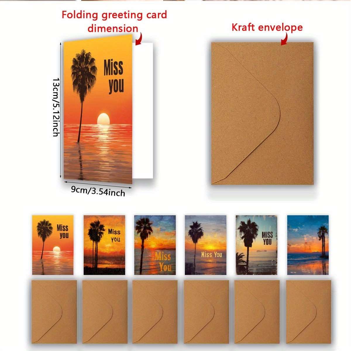 Greeting Cards Quantity 6Pcs