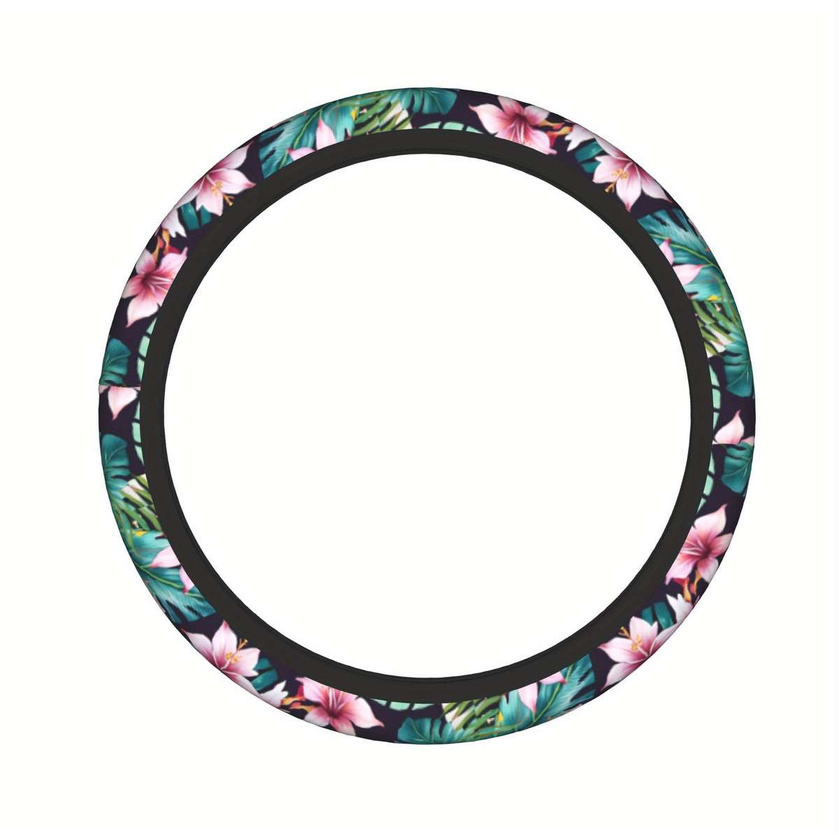 Car Steering Wheel Cover Black Size One Size